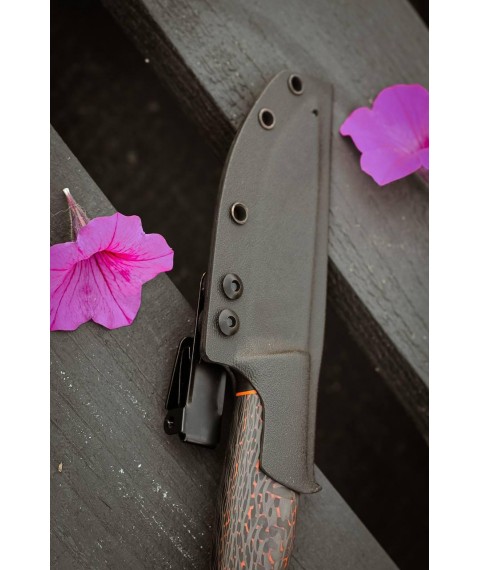 Exclusive handmade knife “Art #1” with Kydex sheath S390/69 HRC