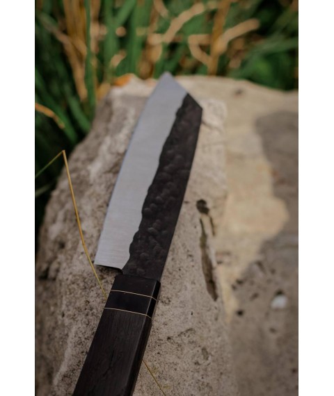 Нож ручной работы «Сантоку #8» из кованой 95Х18/59-60 HRC.