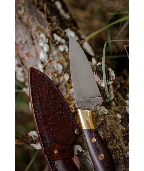 Handmade knife “Duke #2” with leather sheath X12MF/60 HRC
