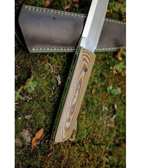 Handmade knife “Mamba #1” with leather sheath N690/61 HRC
