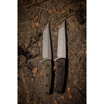 Боевой тактический нож ручной работы «Оркорез Танто #2» с ножнами из АБС пластика Х12МФ/60 HRC