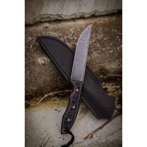 Handmade knife “Esthete #1” with leather sheath N690/61 HRC