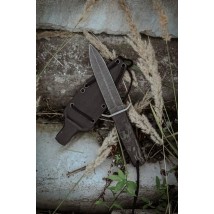 Кинджал ручної роботи «Штурмовик #2» (темний) з піхвами з кайдексу N690/61 HRC