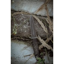 Кинжал ручной работы «Штурмовик #2» (тёмный) с ножнами из кайдекса N690/61 HRC
