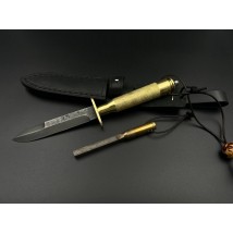 Нож ручной работы «Гильза #1» с алмазной точилкой Х12МФ/61 HRC
