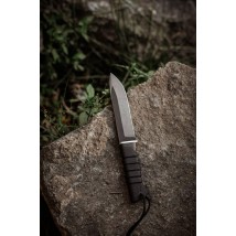 Нож ручной работы «Киборг #7» (большой) с ножнами из АБС пластика Х12МФ/61 HRC