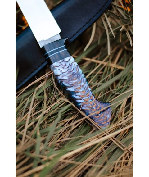 Handmade knife “Neptune #1” with leather sheath N690/61-62 HRC