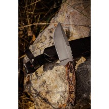 Handmade knife “Comfrey #1” with leather sheath X12MF/60 HRC