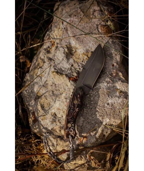 Handmade knife “Comfrey #1” with leather sheath X12MF/60 HRC