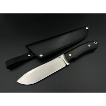 Премиальный нож ручной работы «Дарк #2» с ножнами из кожи М398/63 HRC
