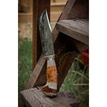 Exclusive handmade knife for hunting and fishing made of elk horn “Trophy #9” 95x18/58 HRC