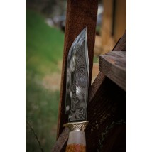 Эксклюзивный нож ручной работы для охоты и рыбалки из рога лося «Трофей #9» 95х18/58 HRC