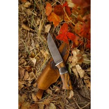 Exclusive handmade knife “Western #1” with leather sheath S390/67 HRC