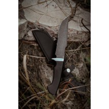 Нож ручной работы «Ястреб #5» с кожаными влагалищами Х12МФ/60 HRC