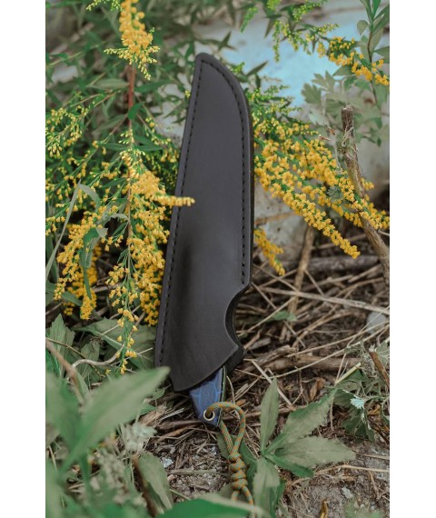 Handmade fultang knife “Hummingbird #2” with leather sheath N690/61 HRC