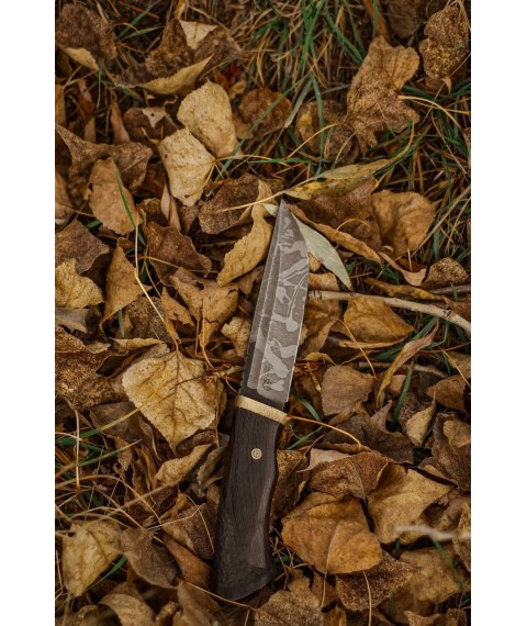 Handmade knife “Black #2” with Kydex sheath X12MF/60 HRC