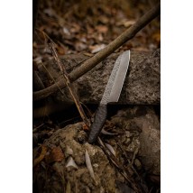 Кухонный нож ручной работы «Сантоку #9» 50х14мф/59-60 HRC
