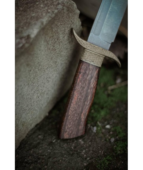 Handmade knife “Bowie #2” with leather sheath X12MF/60-61 HRC