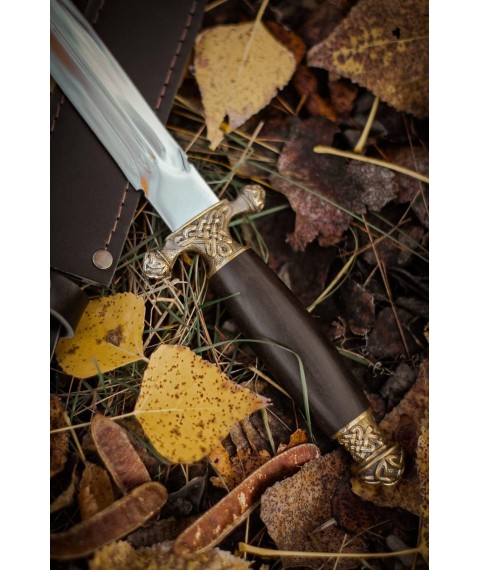 Handmade dirk “Antey #1” with leather sheath, simple 95Х18/57-58 HRC