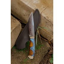 Эксклюзивный нож ручной работы из мозаичного дамасска «Гектор #1» 59-60 HRC.