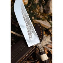 Handmade Uzbek type knife “Pchak #5” (Arhar) with leather sheath 95x18/57-58 HRC