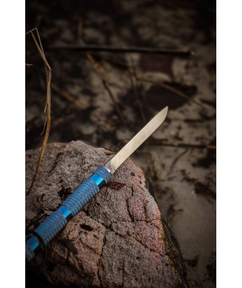 Handmade twist knife “Kubo #1” made of steel N690/61HRC