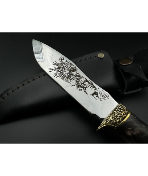 Handmade knife “Viking #3” with leather sheath 95x18/57-58 HRC.