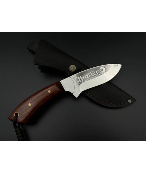 Handmade fultang knife “Hunter #3” with leather sheath 95x18/58 HRC.