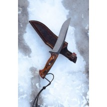 Handmade knife “Hardcore #1” with leather sheath X12MF/60 HRC.