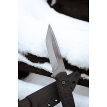 Нож ручной работы «Бушкрафт Танто #1» из стали 50Х14МФ/58 HRC.