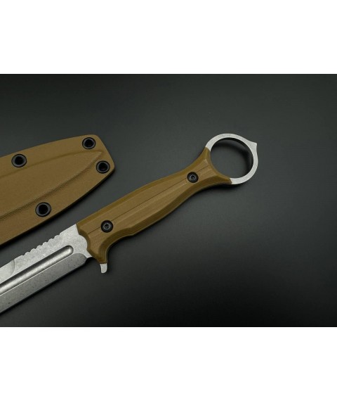Нож ручной работы «Харцыз #2» с ножнами из АБС пластика Х12МФ/60 HRC.