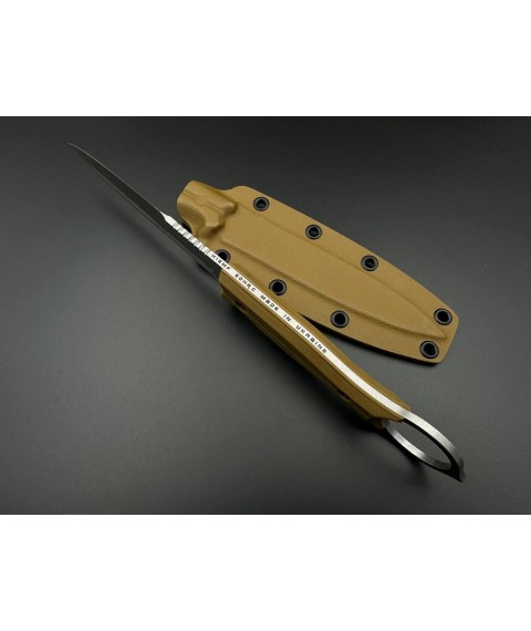 Нож ручной работы «Харцыз #2» с ножнами из АБС пластика Х12МФ/60 HRC.
