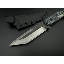 Нож ручной работы «Бушкрафт Танто #2» из стали 50Х14МФ/58 HRC.