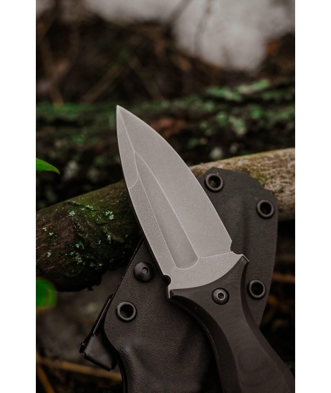 Handmade knife “Grave #2” with Kydex sheath N690/61 HRC.