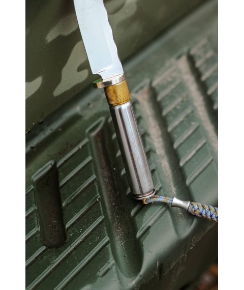 Handmade knife “Case #2” with leather sheath Chromalit 40/60 HRC.