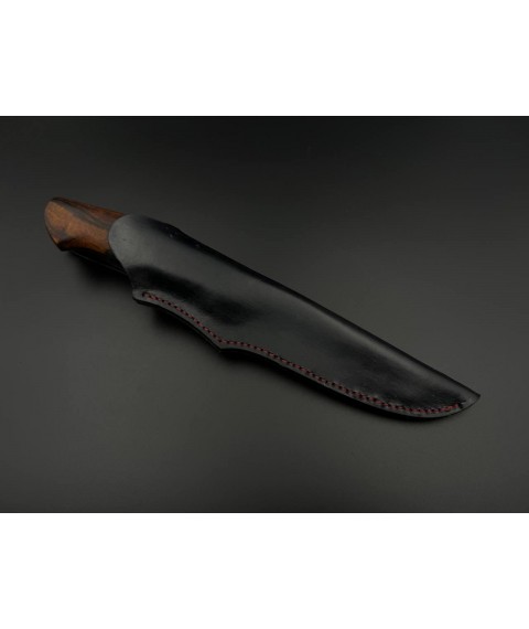 Handmade knife “Fin #7” with leather sheath N690/61 HRC.