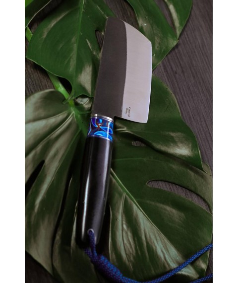 Кухонний ніж-сокирка ручної роботи «Ігуана #1» зі сталі N690/60-61 HRC.
