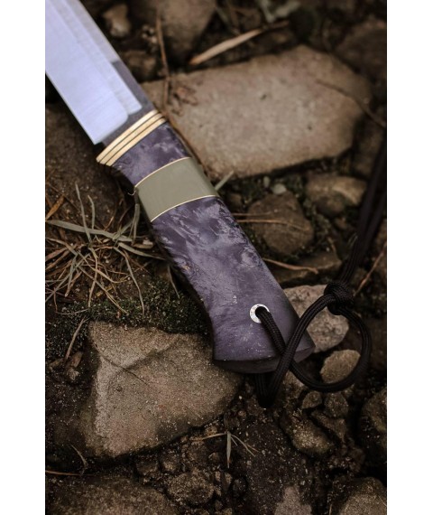 Exclusive handmade knife “Hero #1” with leather sheath N690/61 HRC.