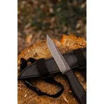 Тактический нож ручной работы «Жнец #1» с кожаными ножнами Х12МФ/61 HRC.