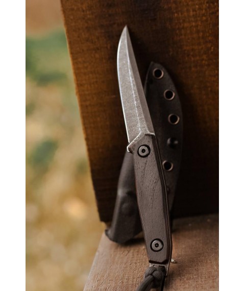 Handmade knife “Needle #1” with Kydex sheath X12MF/61 HRC.