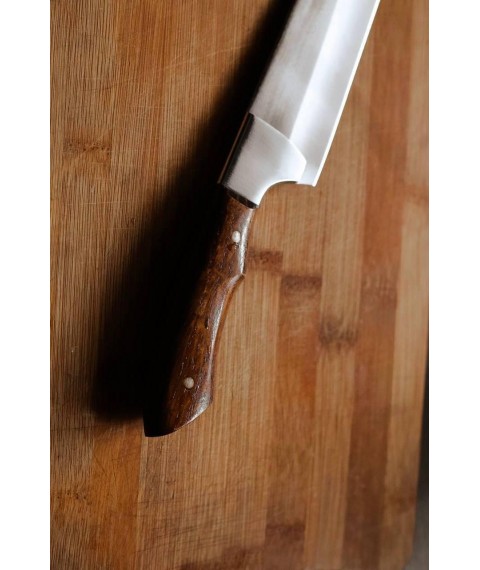 Кухонный нож ручной работы «Шеф #11» из стали 65х13/57 HRC.