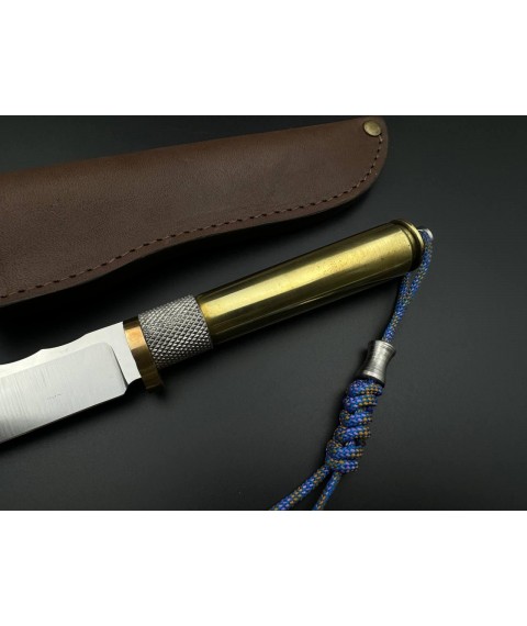Handmade knife “Case #4” with leather sheath Chromalit 40/60 HRC.