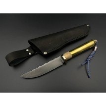 Handmade knife “Case #3” with leather sheath Chromalit 40/60 HRC.