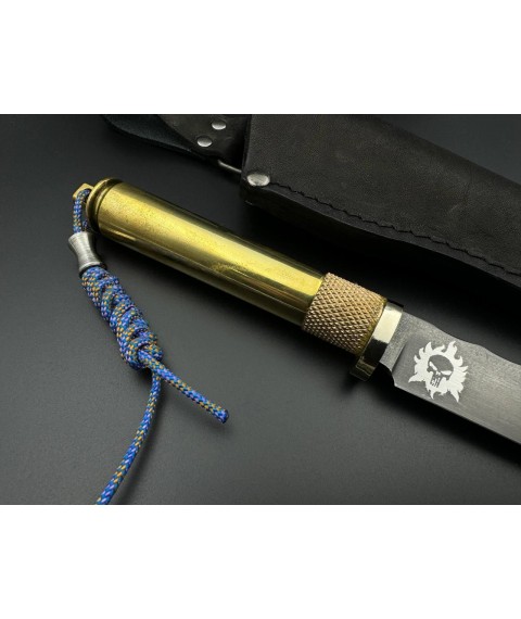 Handmade knife “Case #3” with leather sheath Chromalit 40/60 HRC.
