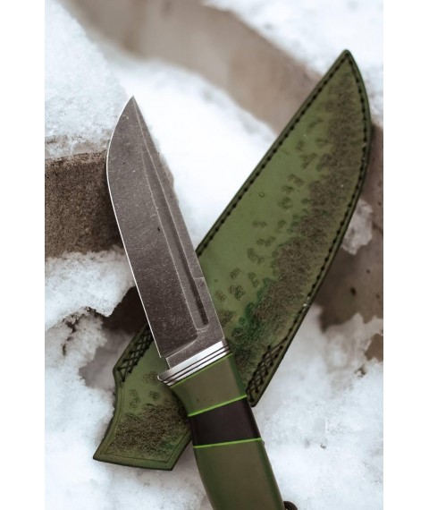 Нож ручной работы «Воин #1» из премиальной стали S390/67 HRC.