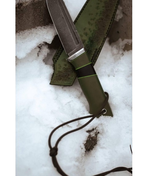 Нож ручной работы «Воин #1» из премиальной стали S390/67 HRC.