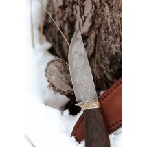 Эксклюзивный нож ручной работы из мозаичного дамасска «Кельтский медведь #7», 60 HRC.