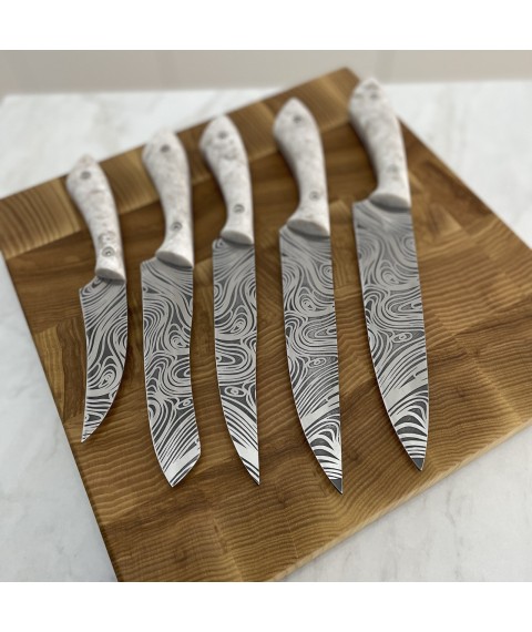 Set of kitchen knives “Fox Tail” 2.0 premium version