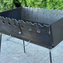 Переносной двухуровневый Мангал-чемодан на 8 шампуров 3мм