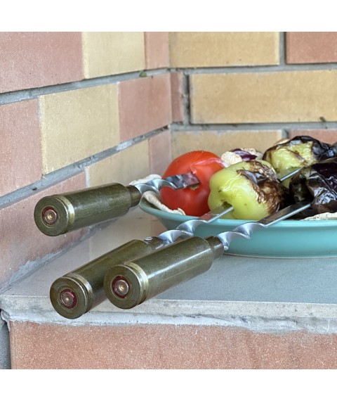 Шампур на подарунок з гільзою 1 шт 45 см Gorillas BBQ SKK9